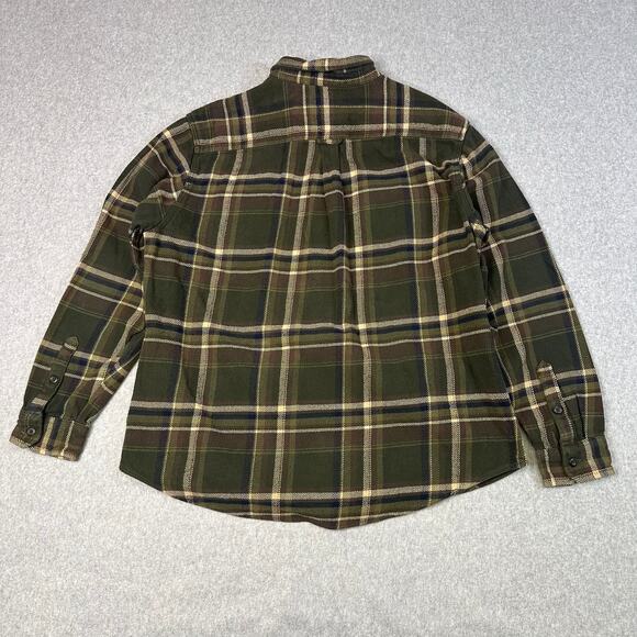 Orvis Big Bear Heavyweight Double Brushed Flannel Button Up Shirt Mens XXL Plaid - Picture 4 of 9